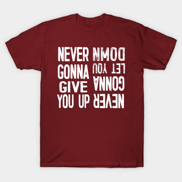 Never Gonna Give You Up / Never Gonna Let You Down T-Shirt by DankFutura